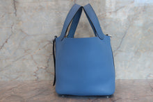 画像をギャラリービューアに読み込む, HERMES/エルメス ピコタンロックタッチPM トリヨンクレマンス/ヴォースイフト ブルーパラダイス ハンドバッグ T刻印 700110008