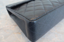 Load image into Gallery viewer, CHANEL Medium Matelasse Single flap chain shoulder bag Caviar skin Navy/Silver hadware Shoulder bag 700080164