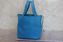 画像をギャラリービューアに読み込む, HERMES/エルメス ピコタンロックGM トリヨンクレマンス ブルーザンジバル X刻印 ハンドバッグ 800020206