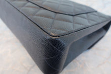 Load image into Gallery viewer, CHANEL Medium Matelasse Single flap chain shoulder bag Caviar skin Navy/Silver hadware Shoulder bag 700080164