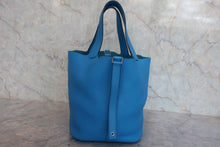 画像をギャラリービューアに読み込む, HERMES/エルメス ピコタンロックGM トリヨンクレマンス ブルーザンジバル X刻印 ハンドバッグ 800020206