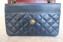 Load image into Gallery viewer, CHANEL Matelasse chain shoulder bag Lambskin Navy/Gold hadware Shoulder bag 700120026