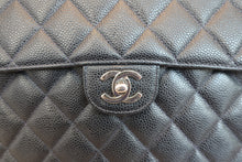 Load image into Gallery viewer, CHANEL Medium Matelasse Single flap chain shoulder bag Caviar skin Navy/Silver hadware Shoulder bag 700080164