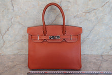 Load image into Gallery viewer, HERMES BIRKIN 30 Ardennes leather Brique Hand bag 700090212