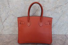 Load image into Gallery viewer, HERMES BIRKIN 30 Ardennes leather Brique Hand bag 700090212