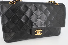 Load image into Gallery viewer, CHANEL Matelasse Double Flap Double Chain shoulder bag Lambskin Black/Gold hardware Shoulder bag 800090051