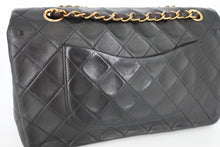 Load image into Gallery viewer, CHANEL Matelasse Double Flap Double Chain shoulder bag Lambskin Black/Gold hardware Shoulder bag 800090051