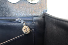 Load image into Gallery viewer, CHANEL Medium Matelasse Single flap chain shoulder bag Caviar skin Navy/Silver hadware Shoulder bag 700080164