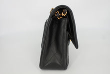 Load image into Gallery viewer, CHANEL Matelasse Double Flap Double Chain shoulder bag Lambskin Black/Gold hardware Shoulder bag 800090051