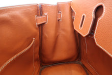 Load image into Gallery viewer, HERMES BIRKIN 30 Ardennes leather Brique Hand bag 700090212