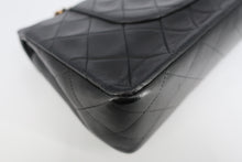 Load image into Gallery viewer, CHANEL Matelasse Double Flap Double Chain shoulder bag Lambskin Black/Gold hardware Shoulder bag 800090051
