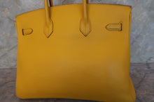Load image into Gallery viewer, HERMES BIRKIN 35 Clemence leather Jaune □G Engraving Hand bag 700070165