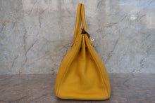 Load image into Gallery viewer, HERMES BIRKIN 35 Clemence leather Jaune □G Engraving Hand bag 700070165