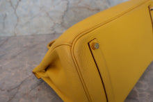 Load image into Gallery viewer, HERMES BIRKIN 35 Clemence leather Jaune □G Engraving Hand bag 700070165