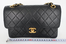 將圖片載入圖庫檢視器 CHANEL/シャネル マトラッセWフラップチェーンショルダーバッグ ラムスキン ブラック/ゴールド金具 ショルダーバッグ 800100046