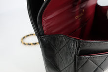 將圖片載入圖庫檢視器 CHANEL/シャネル マトラッセWフラップチェーンショルダーバッグ ラムスキン ブラック/ゴールド金具 ショルダーバッグ 800100046