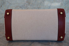 Load image into Gallery viewer, HERMES BIRKIN 30 Toile H/Leather Beige/Rouge H □F Engraving Hand bag 700090211