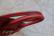Load image into Gallery viewer, HERMES BIRKIN 35 Toile H/Graine Couchevel leather Beige/Rouge vif 〇Y Engraving Hand bag 800020061