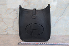 Load image into Gallery viewer, HERMES  EVELYNE TPM Clemence leather Black W Engraving Shoulder bag 700070171