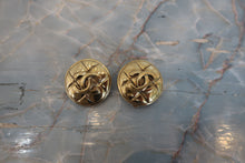 Load image into Gallery viewer, CHANEL CC mark round earring Gold plate Gold Earring 700080091