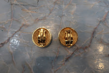 Load image into Gallery viewer, CHANEL CC mark round earring Gold plate Gold Earring 700080091