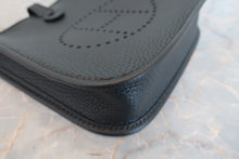Load image into Gallery viewer, HERMES  EVELYNE TPM Clemence leather Black W Engraving Shoulder bag 700070171