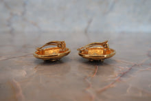 Load image into Gallery viewer, CHANEL CC mark round earring Gold plate Gold Earring 700080091
