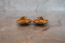 Load image into Gallery viewer, CHANEL CC mark round earring Gold plate Gold Earring 700080091