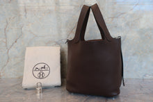 Load image into Gallery viewer, HERMES PICOTIN LOCK PM Clemence leather Chocolat □P Engraving Hand bag 700100199