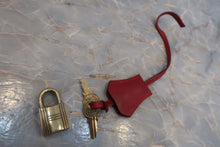 Load image into Gallery viewer, HERMES BIRKIN 35 Toile H/Graine Couchevel leather Beige/Rouge vif 〇Y Engraving Hand bag 800020061