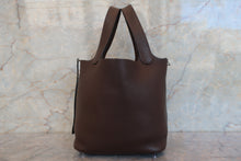 Load image into Gallery viewer, HERMES PICOTIN LOCK PM Clemence leather Chocolat □P Engraving Hand bag 700100199