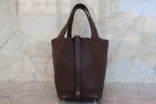 Load image into Gallery viewer, HERMES PICOTIN LOCK PM Clemence leather Chocolat □P Engraving Hand bag 700100199
