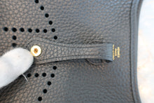 Load image into Gallery viewer, HERMES  EVELYNE TPM Clemence leather Black W Engraving Shoulder bag 700070171