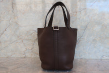Load image into Gallery viewer, HERMES PICOTIN LOCK PM Clemence leather Chocolat □P Engraving Hand bag 700100199
