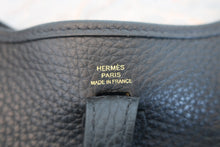 Load image into Gallery viewer, HERMES  EVELYNE TPM Clemence leather Black W Engraving Shoulder bag 700070171