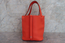 画像をギャラリービューアに読み込む, HERMES/エルメス ピコタンロックMM トリヨンクレマンス オレンジポピー T刻印 ハンドバッグ 700080182