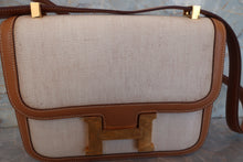 画像をギャラリービューアに読み込む, HERMES/エルメス コンスタンス24 トワルアッシュ/ボックスカーフ ベージュ/ナチュラル 〇I刻印 ショルダーバッグ 700100194