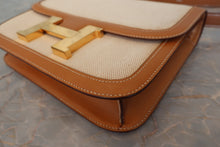 画像をギャラリービューアに読み込む, HERMES/エルメス コンスタンス24 トワルアッシュ/ボックスカーフ ベージュ/ナチュラル 〇I刻印 ショルダーバッグ 700100194