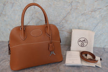 將圖片載入圖庫檢視器 HERMES/エルメス ボリード31 ヴォーエプソン ゴールド □K刻印 ショルダーバッグ 700090185