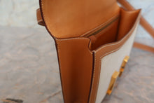 画像をギャラリービューアに読み込む, HERMES/エルメス コンスタンス24 トワルアッシュ/ボックスカーフ ベージュ/ナチュラル 〇I刻印 ショルダーバッグ 700100194