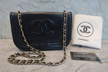 画像をギャラリービューアに読み込む, CHANEL/シャネル ココマークチェーンショルダーバッグ ラムスキン ブラック/ゴールド金具 ショルダーバッグ 800090002