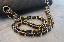 画像をギャラリービューアに読み込む, CHANEL/シャネル マトラッセWフラップWチェーンショルダーバッグ キャビアスキン ブラック/ゴールド金具 ショルダーバッグ 800020258