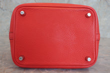 Load image into Gallery viewer, HERMES PICOTIN LOCK PM Clemence leather Rouge tomate X Engraving Hand bag 800050155