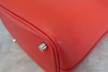 Load image into Gallery viewer, HERMES PICOTIN LOCK PM Clemence leather Rouge tomate X Engraving Hand bag 800050155