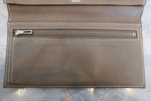 Load image into Gallery viewer, HERMES  Bearn Soufflet Epsom leather Rose jaipur/Etoupe gray □P Engraving Wallet 700040093