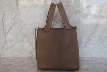 Load image into Gallery viewer, HERMES PICOTIN PM Bi-color Chevre myzore goatskim Etoupe gray/Rose shocking □K Engraving Hand bag 700050220