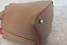 Load image into Gallery viewer, HERMES PICOTIN PM Bi-color Chevre myzore goatskim Etoupe gray/Rose shocking □K Engraving Hand bag 700050220