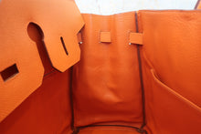 画像をギャラリービューアに読み込む, HERMES/エルメス オータクロア32 ヴォーエプソン オレンジ □L刻印 ハンドバッグ 800020016