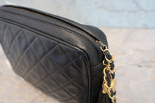 Load image into Gallery viewer, CHANEL Matelasse fringe chain shoulder bag Lambskin Black/Gold hadware Shoulder bag 800080131