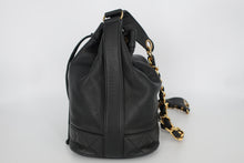 將圖片載入圖庫檢視器 CHANEL/シャネル 巾着チェーンショルダーバッグ ラムスキン ブラック/ゴールド金具 ショルダーバッグ 800080190